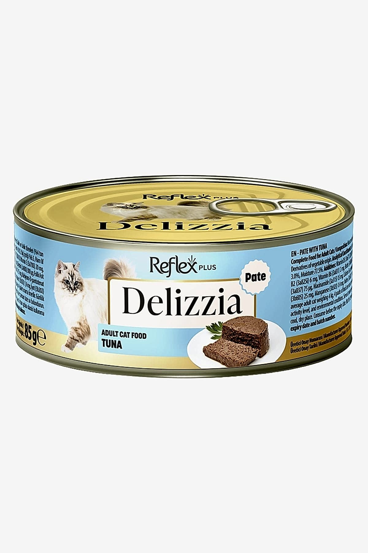 Reflex Plus Delizzia Kıyılmış Ton Balıklı Pate Yetişkin Kedi Konservesi 85gr