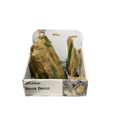 Dophin 2'li Yapay Yosunlu Kaya Akvaryum Dekoru