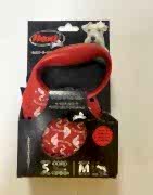 Flexi Flamingo Desenli M 5Mt Kordon 20kg Kırmızı